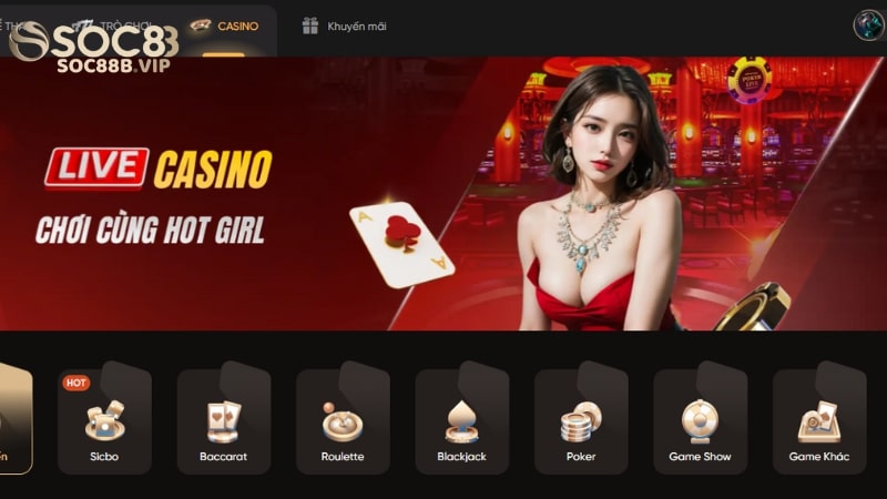 Giới thiệu về SOC88 Casino